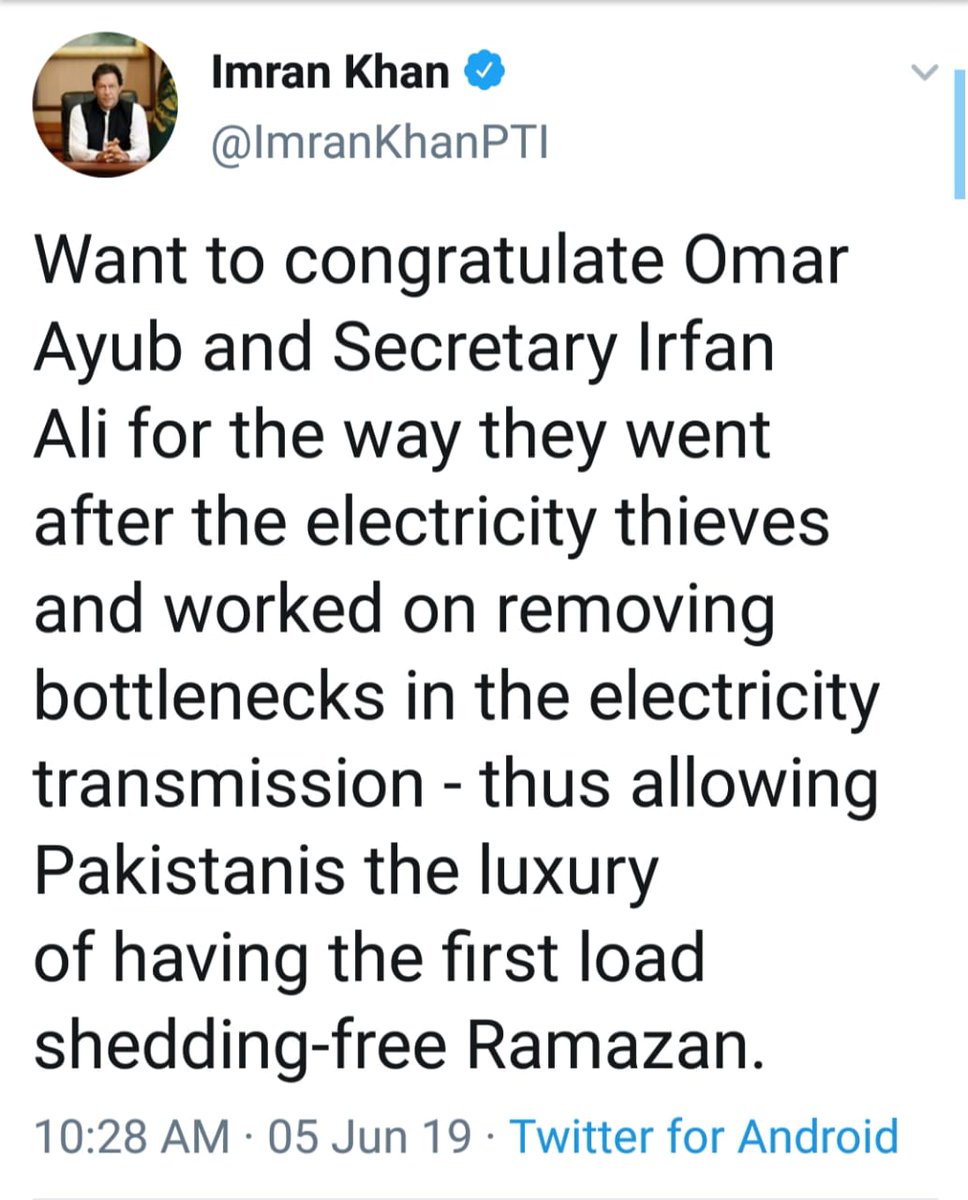 OmarAyubKhan's tweet photo. میں اورمیری پوری ٹیم وزیراعظم عمران خان کی ان الفاظ کیلئےشکرگزار ہیں یقیناً وزیراعظم کے اعتماداور بجلی چوروں کے خلاف بلاامتیاز کاروئیوں پر بھرپور سپورٹ نے اس اہم سنگ میل تک پہنچنے میں کلیدی کرداراداکیا اپ کے سنگ تبدیلی کا سفر نئے پاکستان کیئے  آنے والے دنوں میں مزید تیز کیا ہوگا https://t.co/sNvsSNlnAT