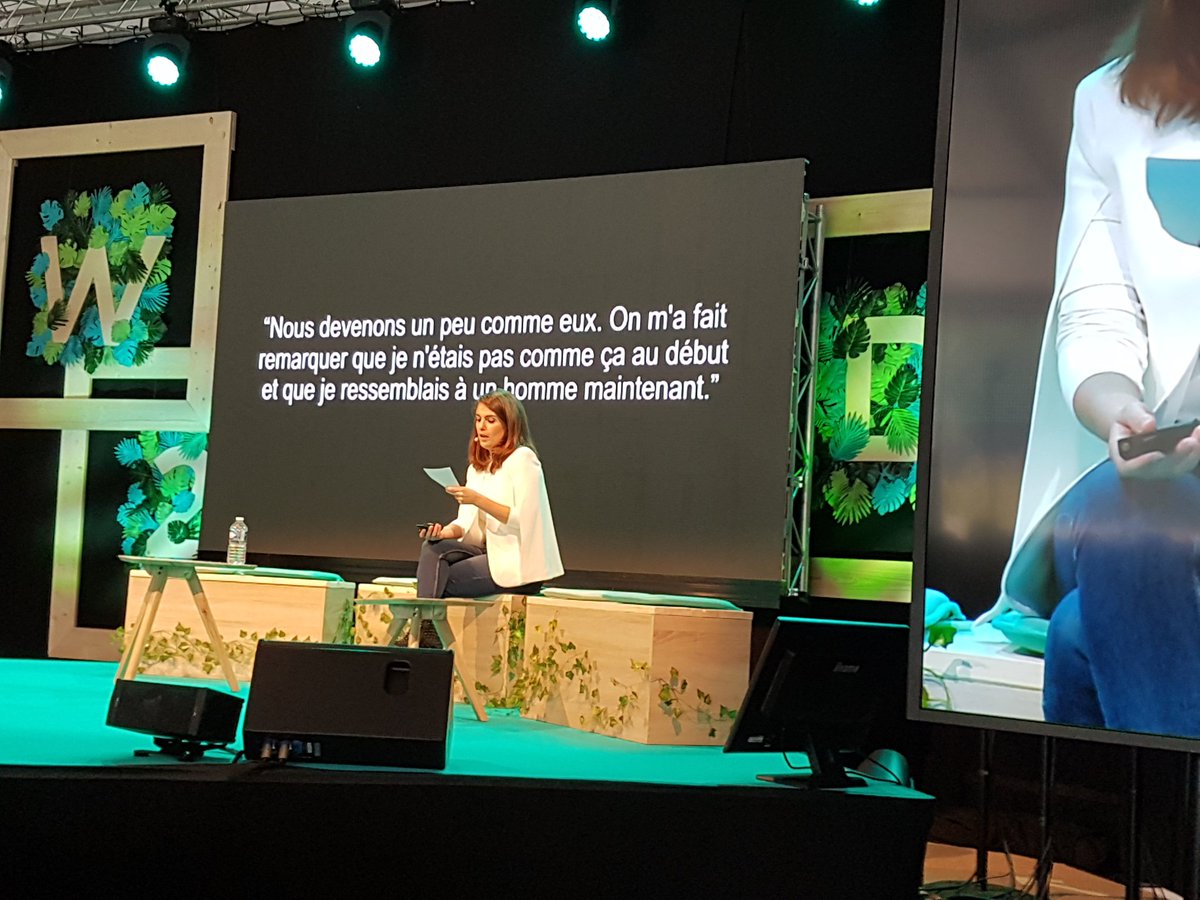 Les femmes au coeur du sujet <a href="/web2day/">Web2day</a> Une IA féministe pour un monde égalitaire. Aujourd'hui seulement 10% de femmes dans les écoles de développement. L'objectif de IA est de changer les mentalités, rendre accessible les emplois de la teck pour les femmes. #ia #femme #Emplois