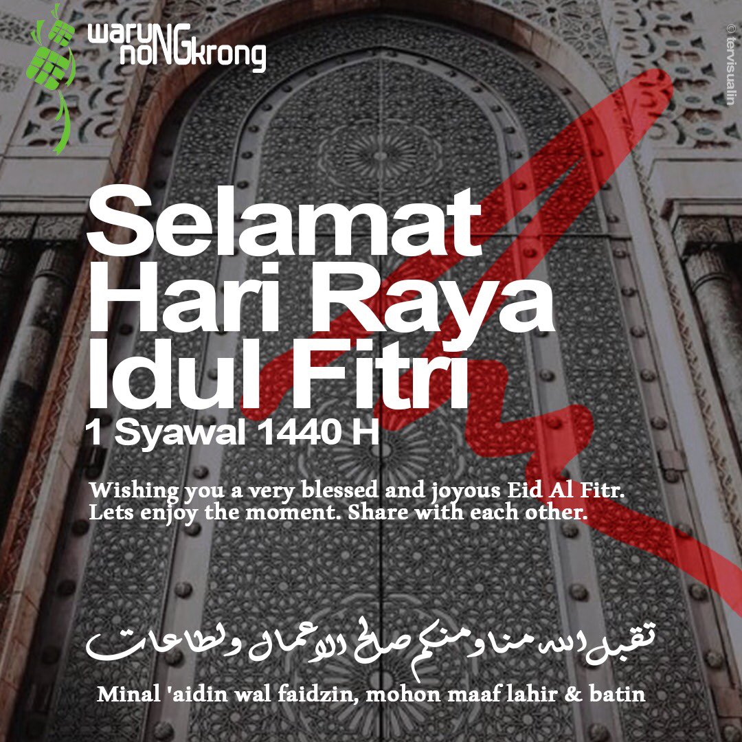 Selamat Hari Raya Idul Fitri 1440 H, Mohon Maaf Lahir dan Batin 🙏🏻
Mari sebar kebahagian dibukan yang fitri ini. #WarungNongkrong #Lampung #EidMubarak