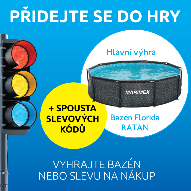 Staňte se jedním z účastníků vědomostní soutěže a vyhrajte bazén Florida Ratan nebo slevu na nákup! Hrajte na hra.marimex.cz.