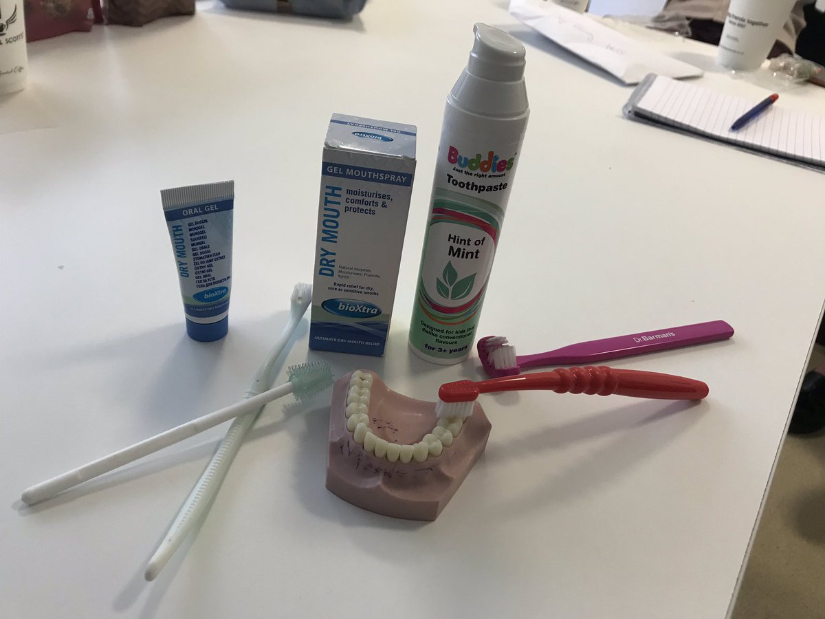 FranPerkinsOT's tweet photo. Massively underestimated the link between oral hygiene and aspiration pneumonia! Fascinating talk from Theresa Spencer @HCTNHS from the Herts special care dental service 🦷🦷🦷😁 https://t.co/hrubLsW9XD