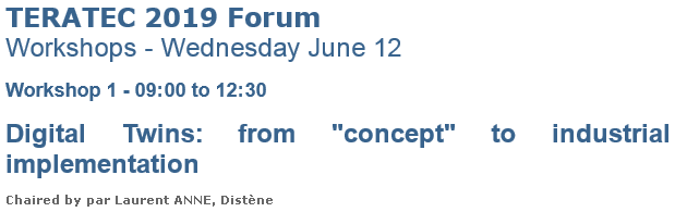 Don't miss this interesting workshop on digital twins at the Teratec Forum