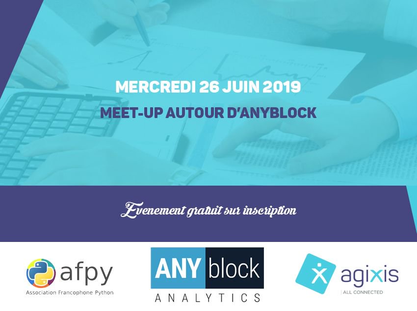 agixis_lyon's tweet photo. Agixis co-organise le prochain événement de l'association AFPY 🙌 ! Inscrivez-vous vite (places limitées) #meetup #anyblock https://t.co/VEwujhskl1 https://t.co/2SrHGdnJbx