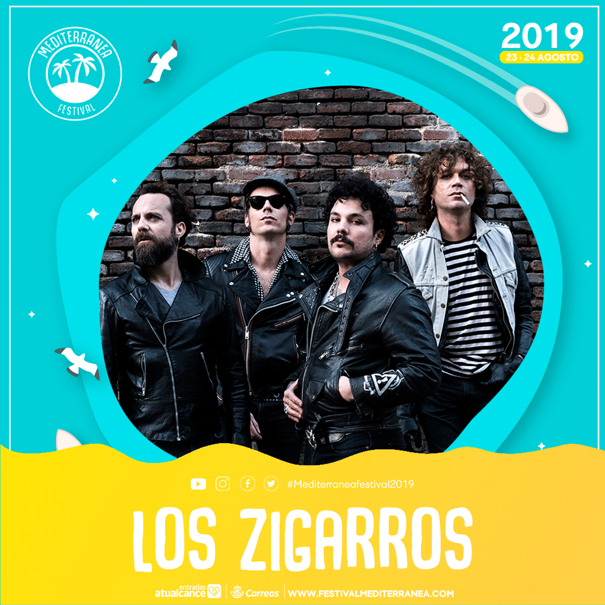 MediterraneaVLC's tweet photo. Se unen @loszigarros al #Mediterránea2019!💥

Para celebrarlo sorteamos DOS ABONOS GENERALES.

¿Cómo participar?

1️⃣ Da ‘me gusta’ a esta publicación.
2️⃣ Sigue a @MediterraneaVLC.
3️⃣ Haz RT. 

Consigue tu abono en 🎫 https://t.co/iNJmMrkhiW. https://t.co/eiumFn5xfL