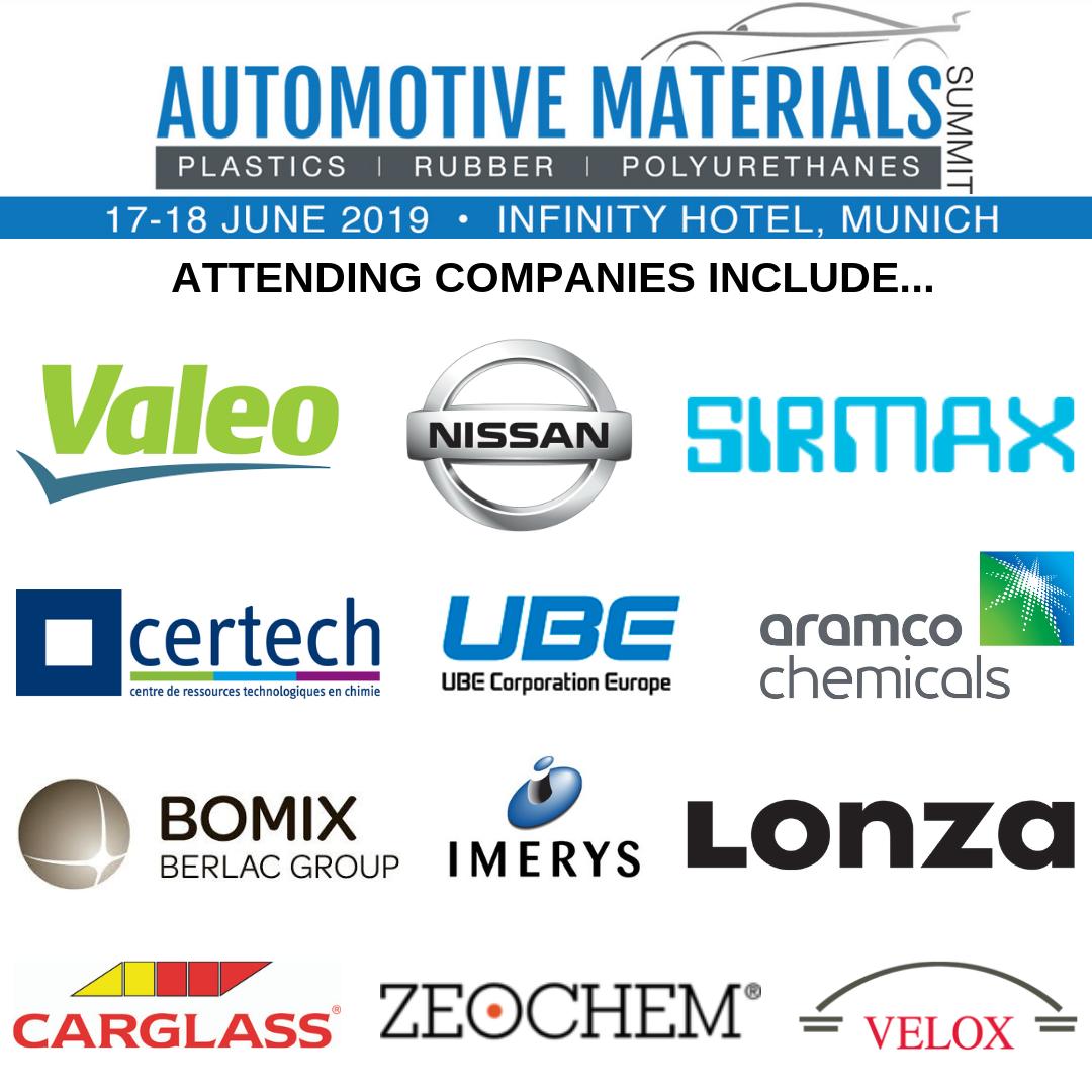 Less than 2 weeks to go until the Automotive Materials Summit - Hear from Audi, Renault, Magna, Borealis + many more as they discuss material trends, auto initiatives, emerging developments &amp; new technologies. 

Book now &amp; join us in Munich on 17-18 June bit.ly/AMS-Register