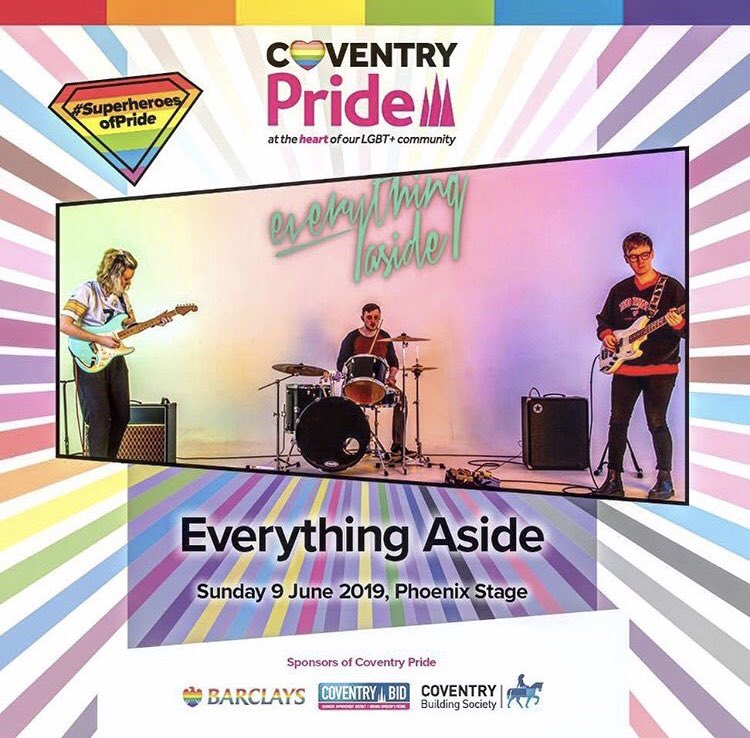COV PRIDE THIS WEEKEND 🏳️‍🌈 Sunday, 5:30pm, Phoenix stage. See you beautiful humans there 🌸