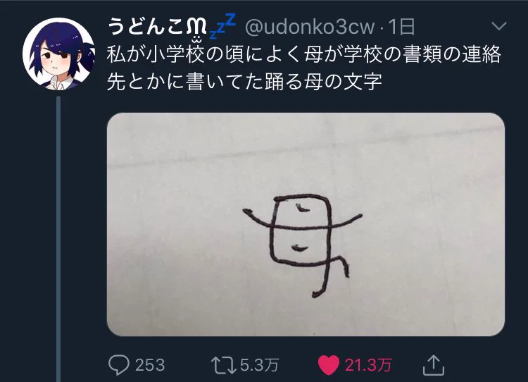 踊ってる「母」の文字に追いかける「父」と転ける「兄」と助ける「妹」が追加されましたwww