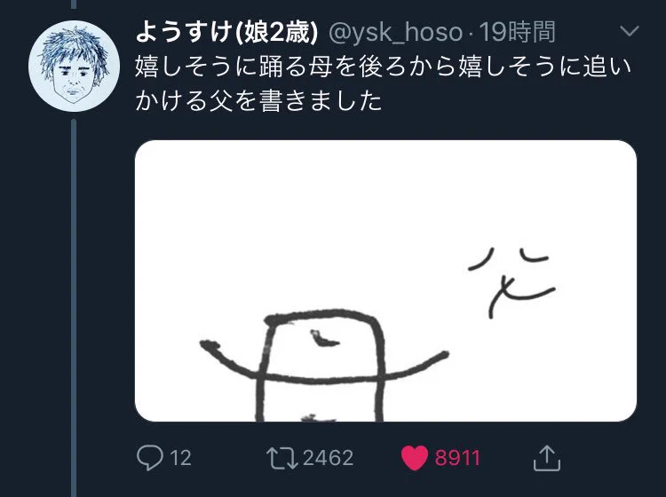 踊ってる「母」の文字に追いかける「父」と転ける「兄」と助ける「妹」が追加されましたwww