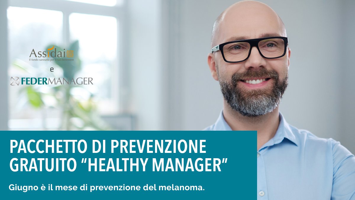 Assidai's tweet photo. Assidai e @Federmanager contro il rischio #Melanoma con #HealthyManager. #Prevenzione di patologie della #pelle con #VisitaDermatologica e #MappaturaNei gratis per gli iscritti al #FondoSanitario. @Corriere_Salute @QSanit @GeneraliItalia @AllianzAssistIT https://t.co/hyygRVbpKv https://t.co/eIfVD4UKmx