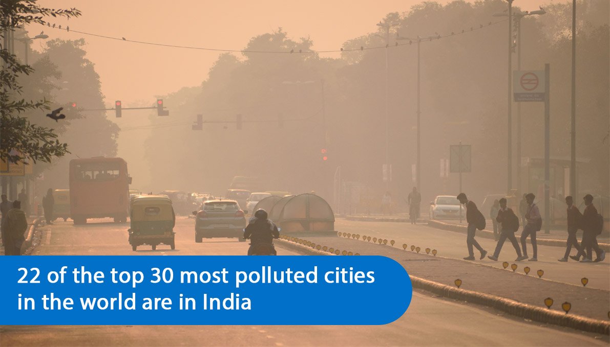 BSESammaan's tweet photo. This World Environment Day's theme is air pollution, and it comes with some dire news. According to a latest reports, India is home to 22 of the 30 most polluted cities in the world, with 7 in the top 10, some our most populous. 1/2 https://t.co/B9bxEpPkzT