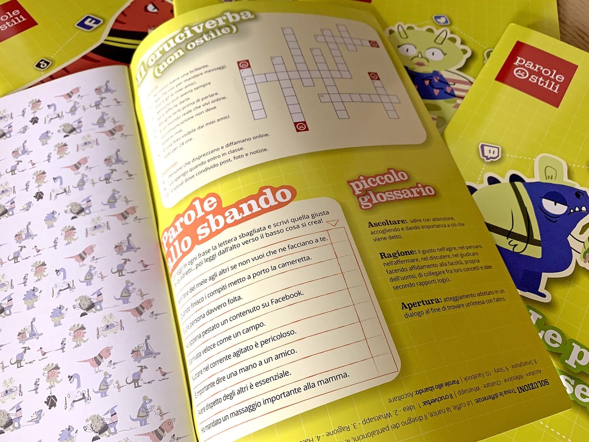 📒Con #Pigna abbiamo lavorato ad un progetto interessante: dieci quaderni ispirati ai dieci principi del Manifesto di <a href="/ParoleOstili/">Parole O_Stili</a>: un modo divertente per aiutare bambini e ragazzi ad utilizzare con consapevolezza gli strumenti del web.
Li trovate qui ➡ pigna.it/paroleostili