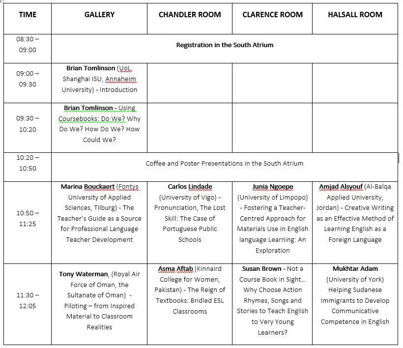 MATSDA (Materials Development Association) + UoL Conference 15-16 June: Using Language Teaching Materials. Programme out now flameresearchcentre.wordpress.com/2019/06/05/mat…