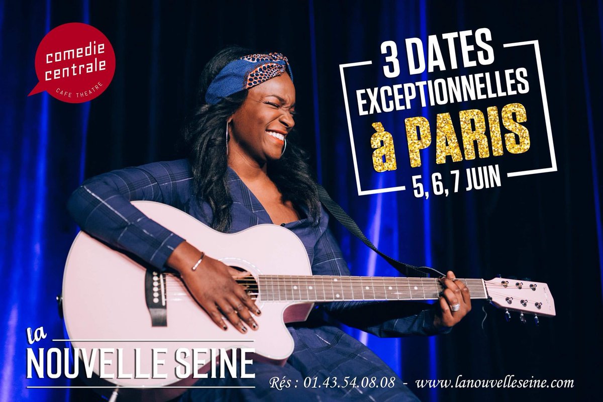 ceciledjunga's tweet photo. J-J  🇫🇷🔥
Moi, ma guitare et mes meilleures blagues on arrive ce soir à @lanouvelleseine 🎭 Trop hâte!! 😘 #paris #showcase #onewomanshow #presquecélèbre #standup #specatcle https://t.co/V3f70oOLfe