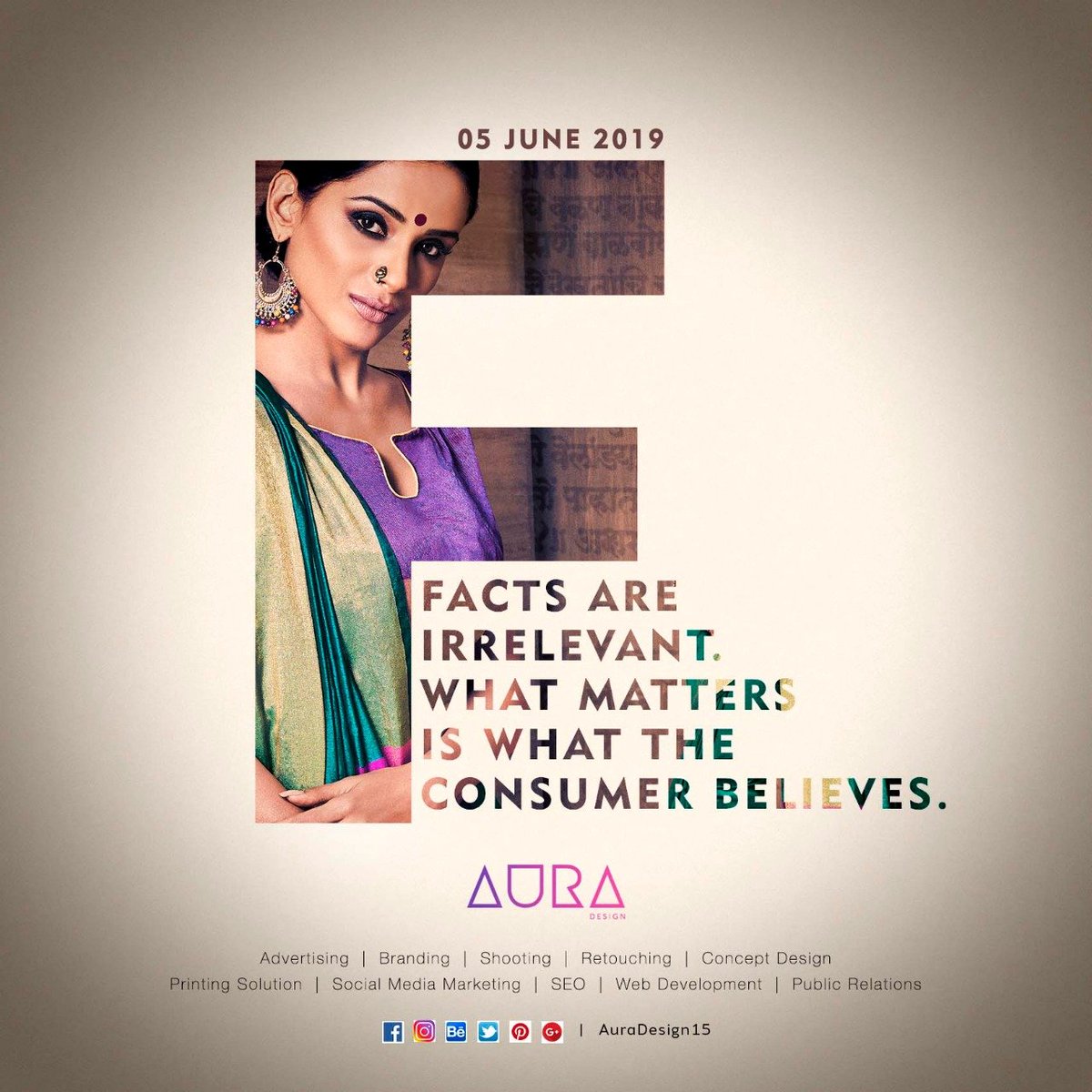 AuraDesign15's tweet photo. FACTS ARE IRRELEVANT. WHAT MATTERS IS WHAT THE CONSUMER BELIEVES. #AuraDesign #5thJune #DailyQuotes #Shooting #PrintingSolutionDesign #AdAgency #SocialMediaMarketing #Advertising #Branding #Concept #GoogleAdword #CatalogDesign #LayoutDesign #Retouching https://t.co/Stpk5r8KfN