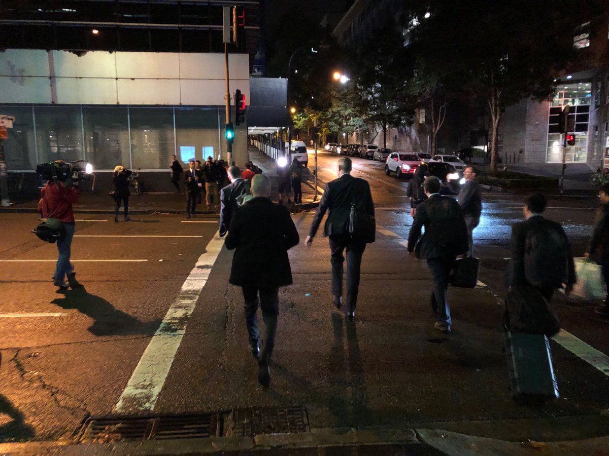 And so it’s off into the night for the six AFP officers. For nine hours they’ve searched through ABC emails and documents. I think there’s a big question for the Australian public: is this what a free press looks like? Thank you all for your interest today. Regards, JL.