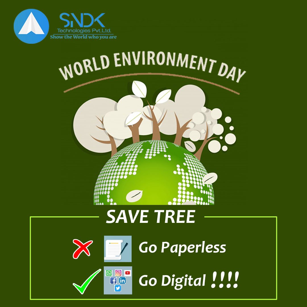 SNDK_Tech's tweet photo. Save a Tree, Go Paperless Go Digital

Happy World Environment Day !!!!!

#happyworldenvironment #sndktechnologies #godigital #gopaperless #savetree #digitalmarketing #emailmarketing #websitedesign https://t.co/ARGWX6b5gN