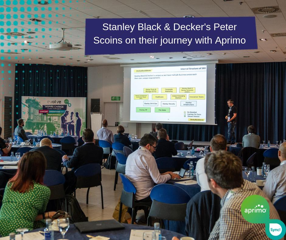 Aprimo's tweet photo. Thank you to Stanley Black & Decker for sharing your Customer Success Story at #AprimoSync! https://t.co/NZXJK3bN4H