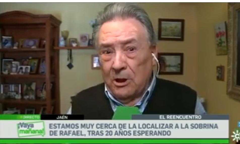 Rafael está buscando a su sobrina Puri a la que no ve hace 20 años <a href="/vayamananacstv/">¡Vaya Mañana!</a> <a href="/fdlaguardia/">FernandoDdelaGuardia</a> <a href="/Inesporro/">InesPorro</a> <a href="/canalsur/">CanalSur</a> ¿se reencontrará con ella? Enseguida se lo contamos