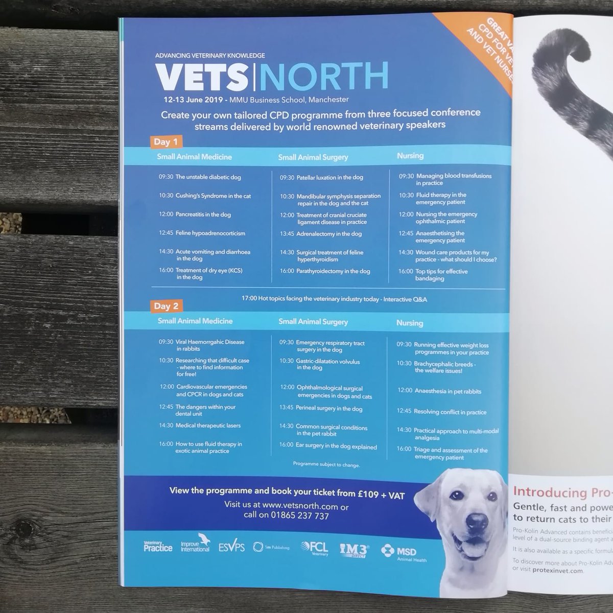 VetsNorth's tweet photo. You can view the full #VetsNorth programme in this month's @VetPractice_Mag or online at https://t.co/yUe7u8FkTC

Designed to provide expert guidance on a range of key areas and enhance your performance in practice, there's still time to book your ticket for the 2019 conference! https://t.co/rGzm5qCRj7