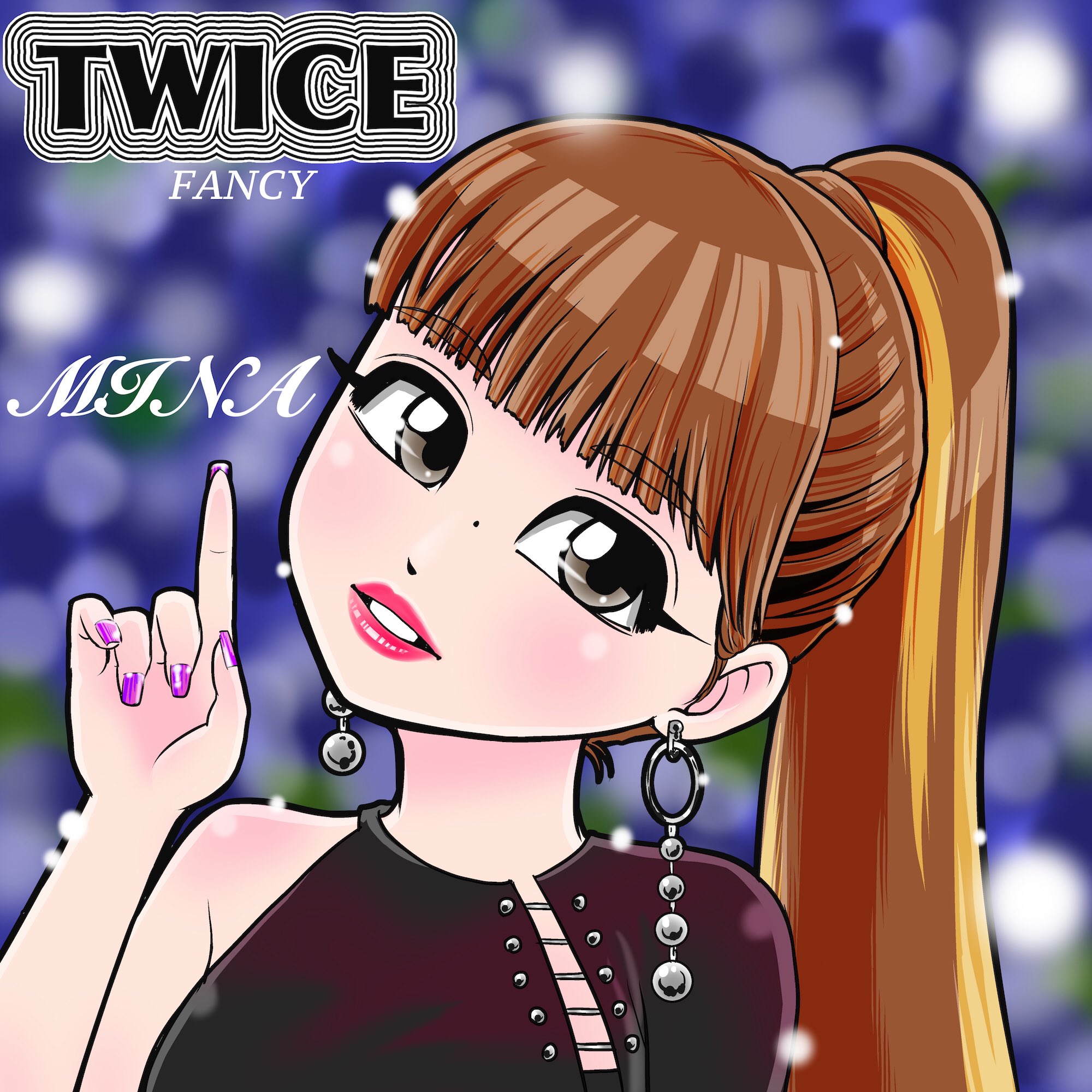 りゅーりゅー Fancy のmv衣装のミナ完成 個人的にこのミナの髪型がとても似合ってたのでイラストにしました 保存 二次使用に関しては基本的にリツイートやいいねしてくださる皆さんはひとこと頂ければ いつも通りokです 使用に関しましてもモラル