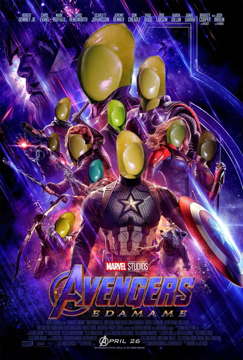 Borisdlh's tweet photo. Avengers - Edamame https://t.co/myIJepTVt2