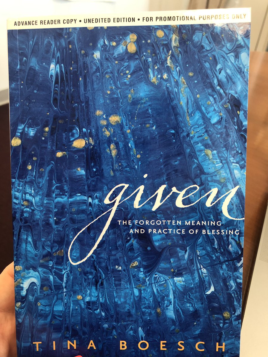 CyndiLogsdon's tweet photo. “God has designed us not only to SPEAK blessings to one another but to BECOME blessings.” This book was written by my friend @TinaBoesch and is such good reminder of both who and how God made us to be. ❤️#givenbook https://t.co/CAqGKjWtQS