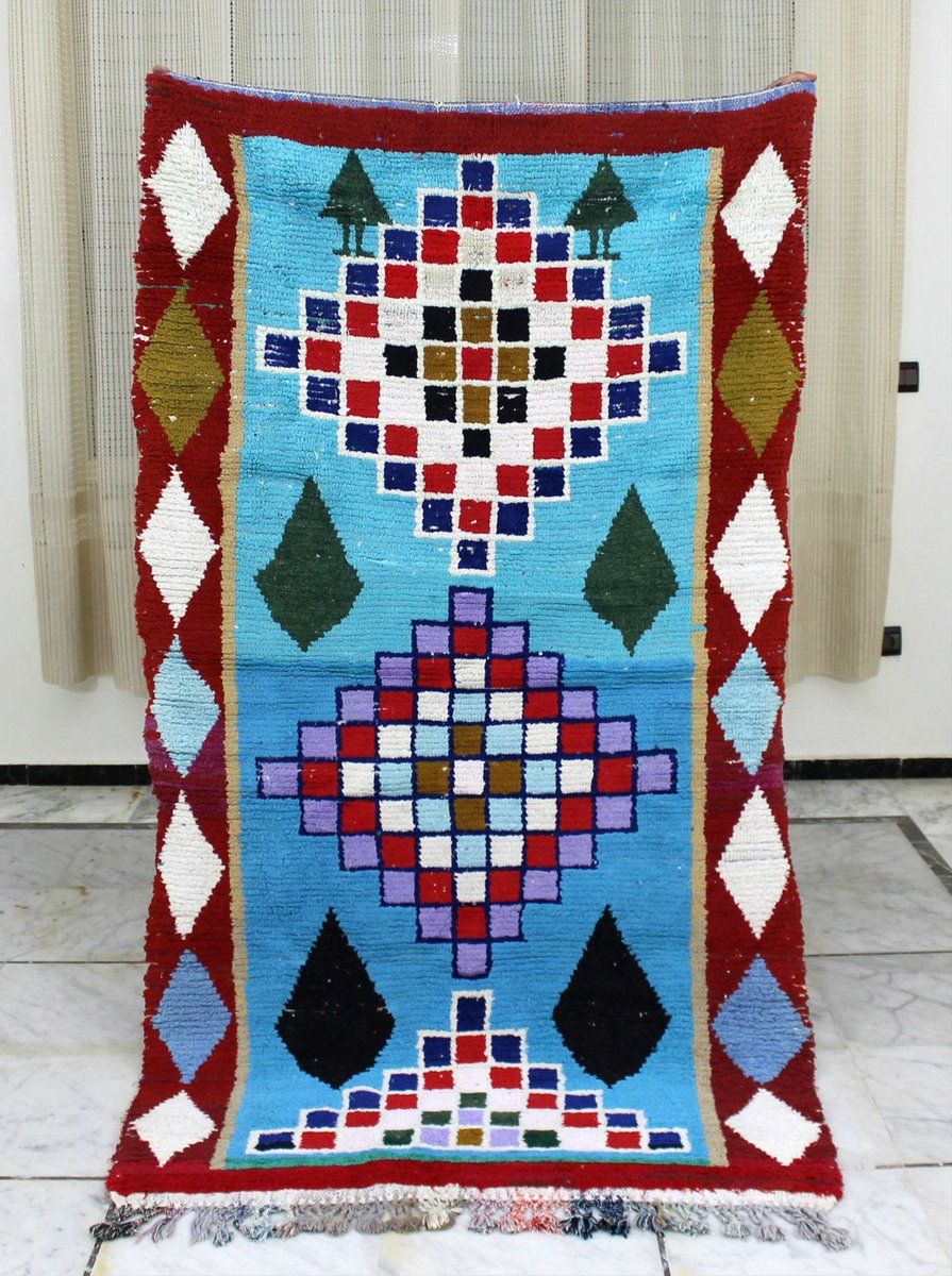 Excited to share the latest addition to my #etsy shop: Genuine vintage handmade Moroccan Boucherouite rug, a real piece of art Teppish. Fast shipping directly from Morocco 6'6" x 3'9" etsy.me/2EUu8rO #housewares #boucherouiterug #boucherouitepillow #tapisbouche