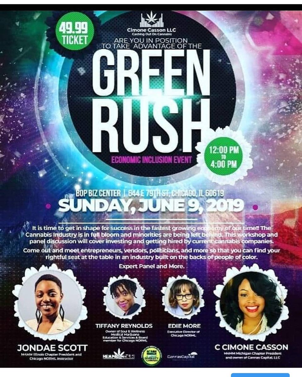 DaUrleeByrd's tweet photo. This Sunday Chicago! Inclusion In The Green Rush With Yours Truly! https://t.co/HxTb71dyPg https://t.co/jsHsVH1YVp