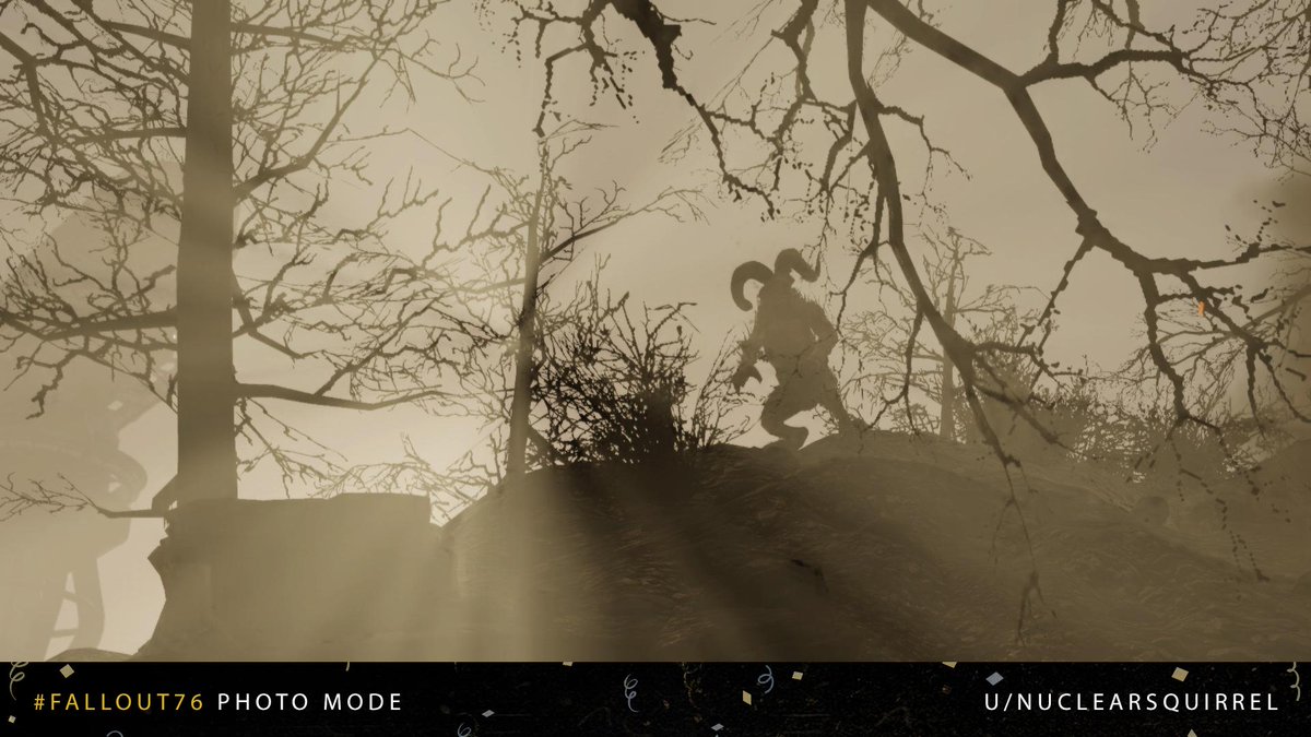 Fallout's tweet photo. Eye witness photo of the alleged Sheepsquatch
circa October 2102

#Fallout76 photomode image by u/Nuclearsquirrel https://t.co/QtLiF0t7rj