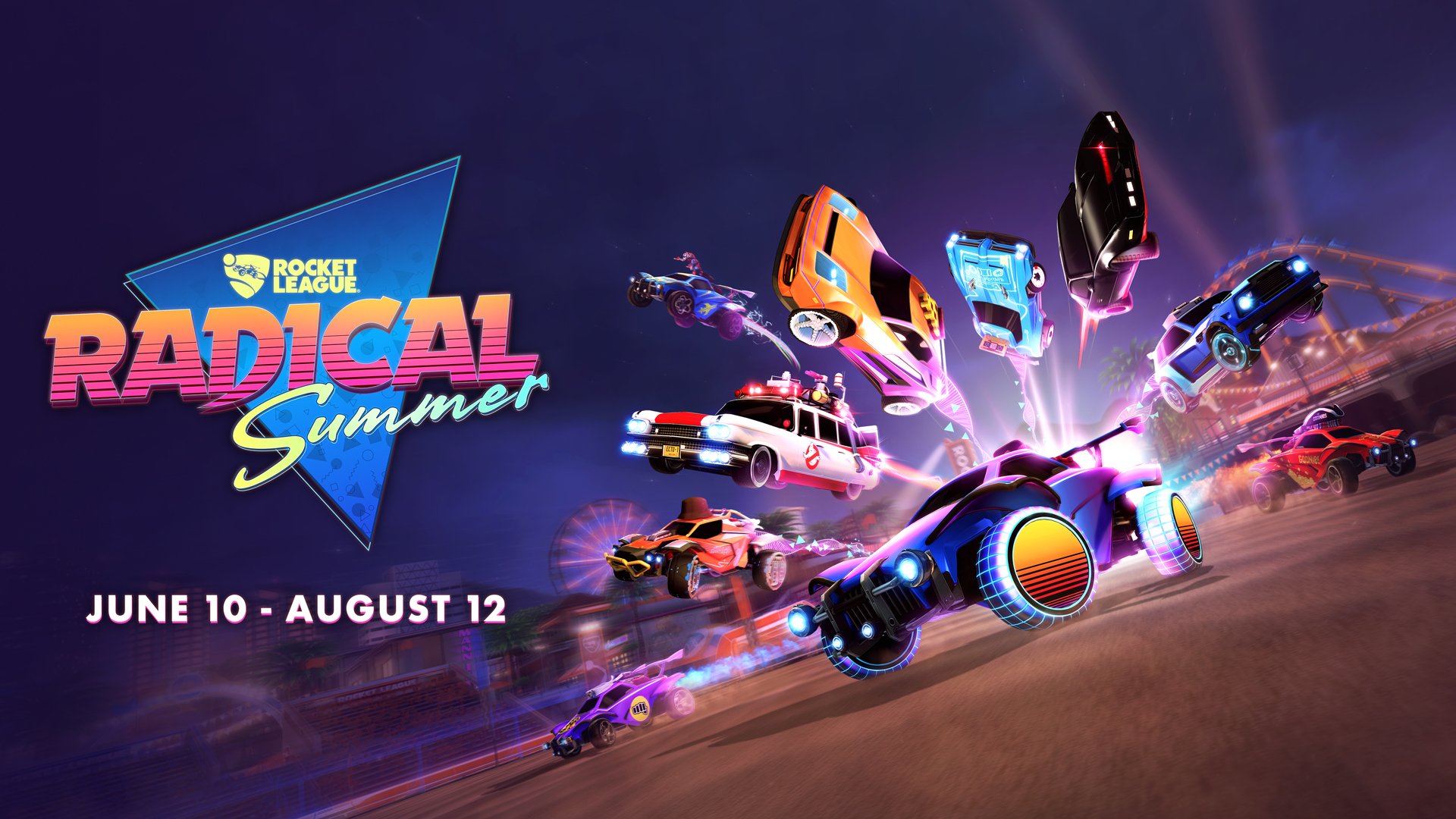 Rocket League You Re Totally Invited To The Biggest 80s Themed Summer Bash Rocket League Has Ever Thrown Welcome To Radicalsummer Our Latest In Game Event Hit The Link To Watch The Trailer