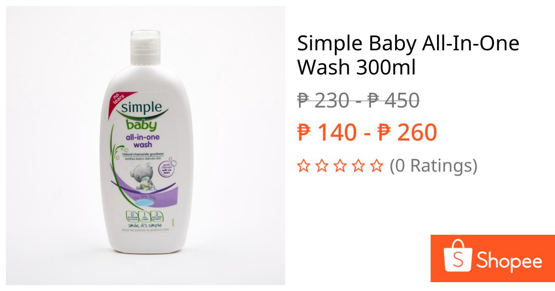 simple baby all in one wash