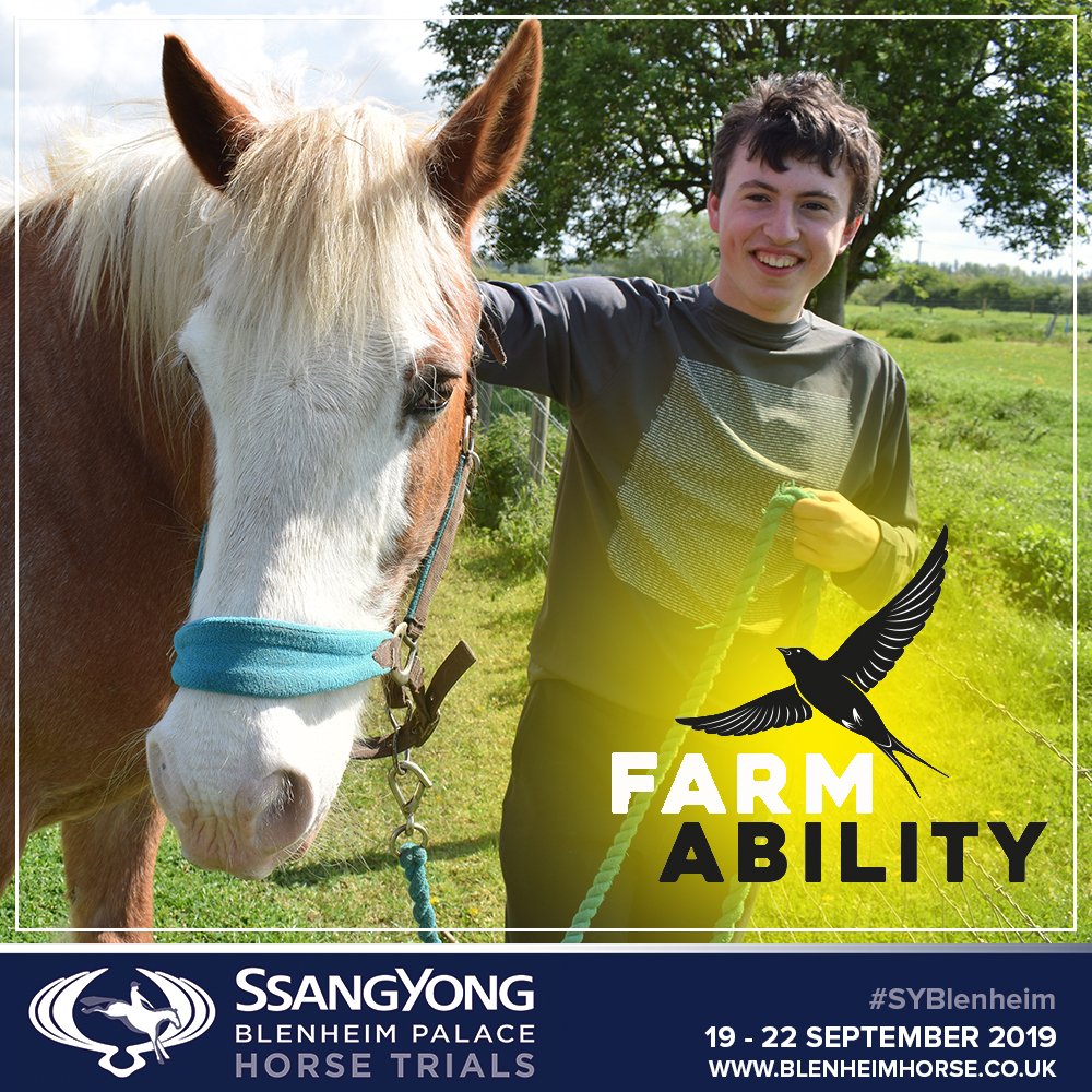 BlenheimHorse's tweet photo. FarmAbility is SsangYong Blenheim Palace Horse Trials’ chosen charity for 2019.
Click here to find out more >>> https://t.co/64ZLDm77KY
#charity #localcommunity #farmability https://t.co/OAP3k5yJ4F