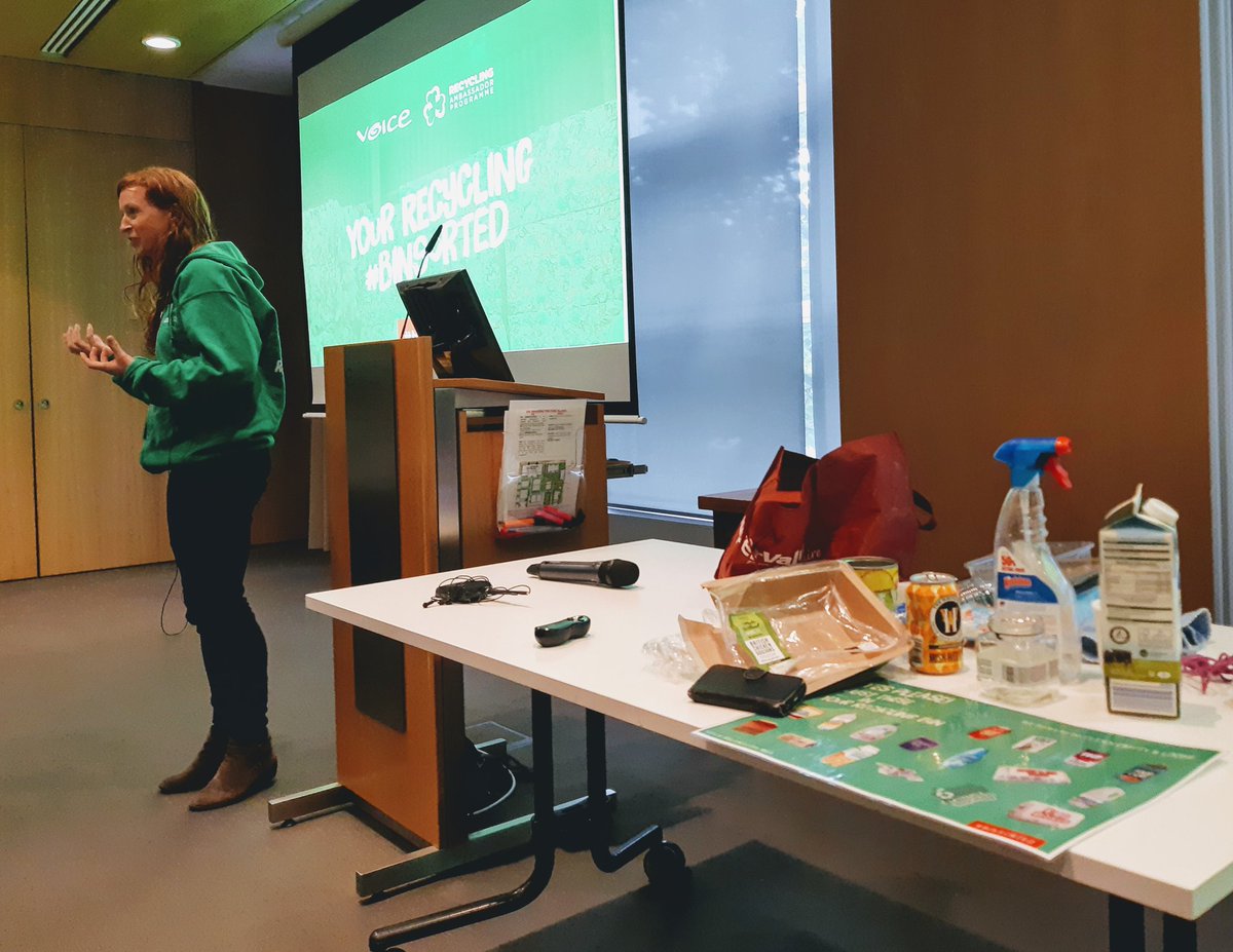 JoanneCSheahan's tweet photo. The @CCCampaign_Irl ECOffee cup fairy came to @Entirl last night, leaving a reusable cup on every desk for staff this morning + info on @UNEnvironment #WorldEnvironmentDay #BeatAirPollution Big THANK YOU @kruddock @foeireland for coming to talk about #recycling also #binsorted https://t.co/OzXBCEjCa7