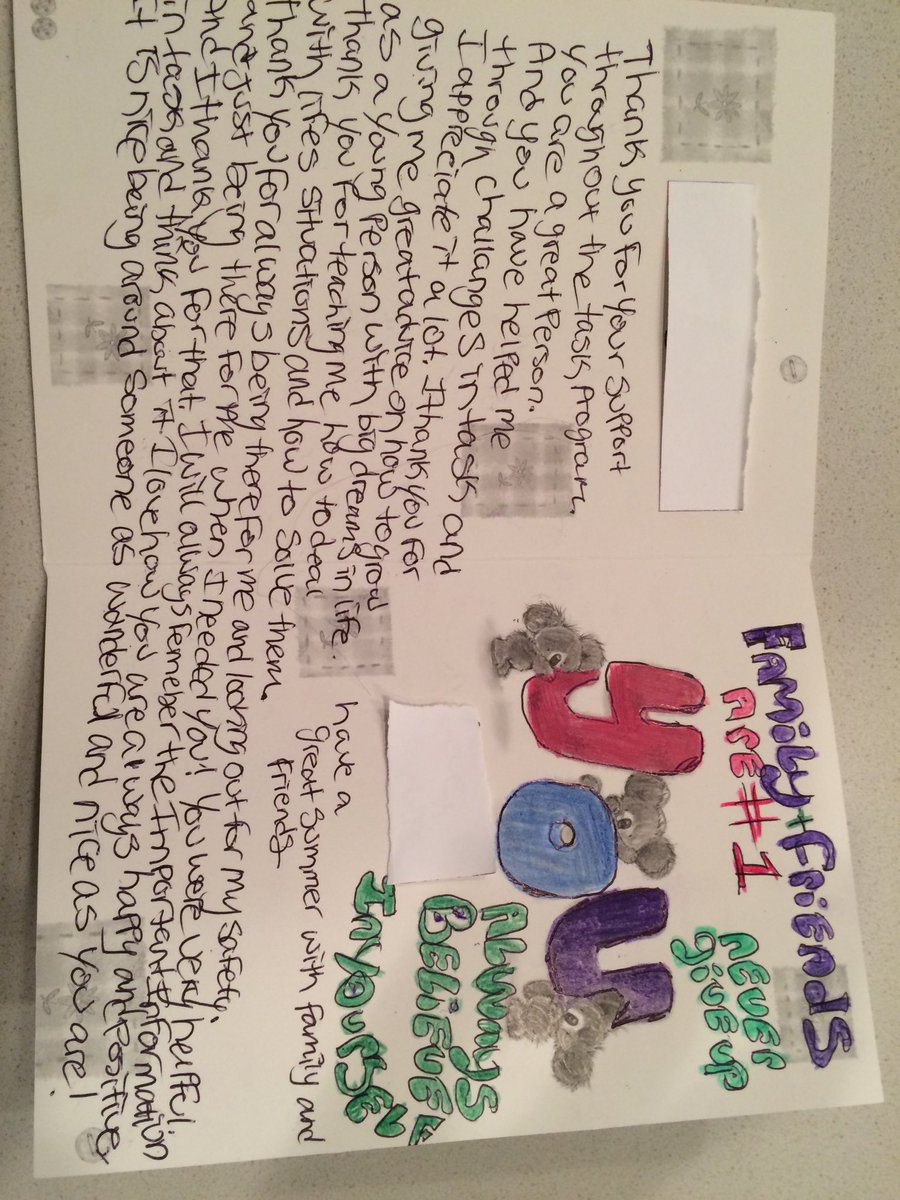 LisaWallaceBC's tweet photo. "I didn't quit even through all of the difficultness", said my daughter with autism on her university grad day. 
(Thank you card below). 

Gratitudes to her community of supporters. Couldn't have done this without you! #ufvgrad
#autismawareness
#supportoflove https://t.co/IPwRsRcCmL