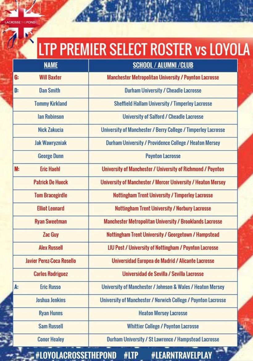 LAXTHEPOND's tweet photo. LTP Premier Select roster to face @LoyolaMLAX this weekend at The Monte Gordo Sports Complex, Portugal = 🔥🔥🔥 #SquadGoals #LOYOLACROSSETHEPOND #LearnTravelPlay https://t.co/NOJRQT99wY