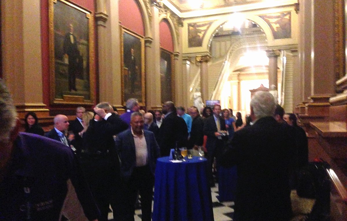 OKBio's tweet photo. A great turnout for last night's OKBio reception at One North Broad in Philly. A special thanks to Cytovance Biologics for their support of the event. @CBiologics #okbio #BIO2019 https://t.co/HusNoP9Gvo