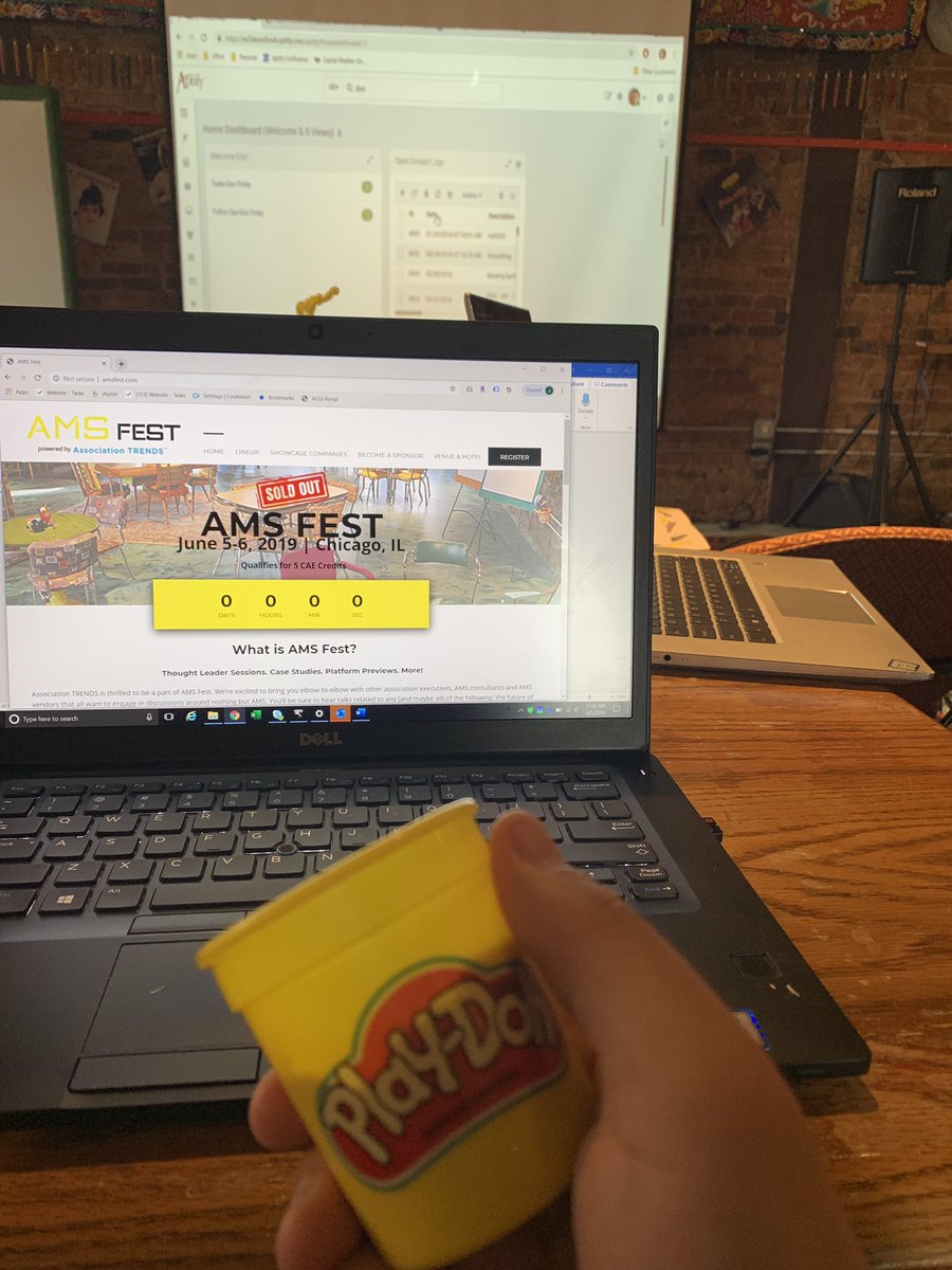 loucentrella's tweet photo. Don’t let anyone tell you that databases aren’t cool. Attending #AMSFest in Chicago at the hip and funky @CatalystRanch by @TRENDStweets #databasesrock https://t.co/rJzpj12EFL