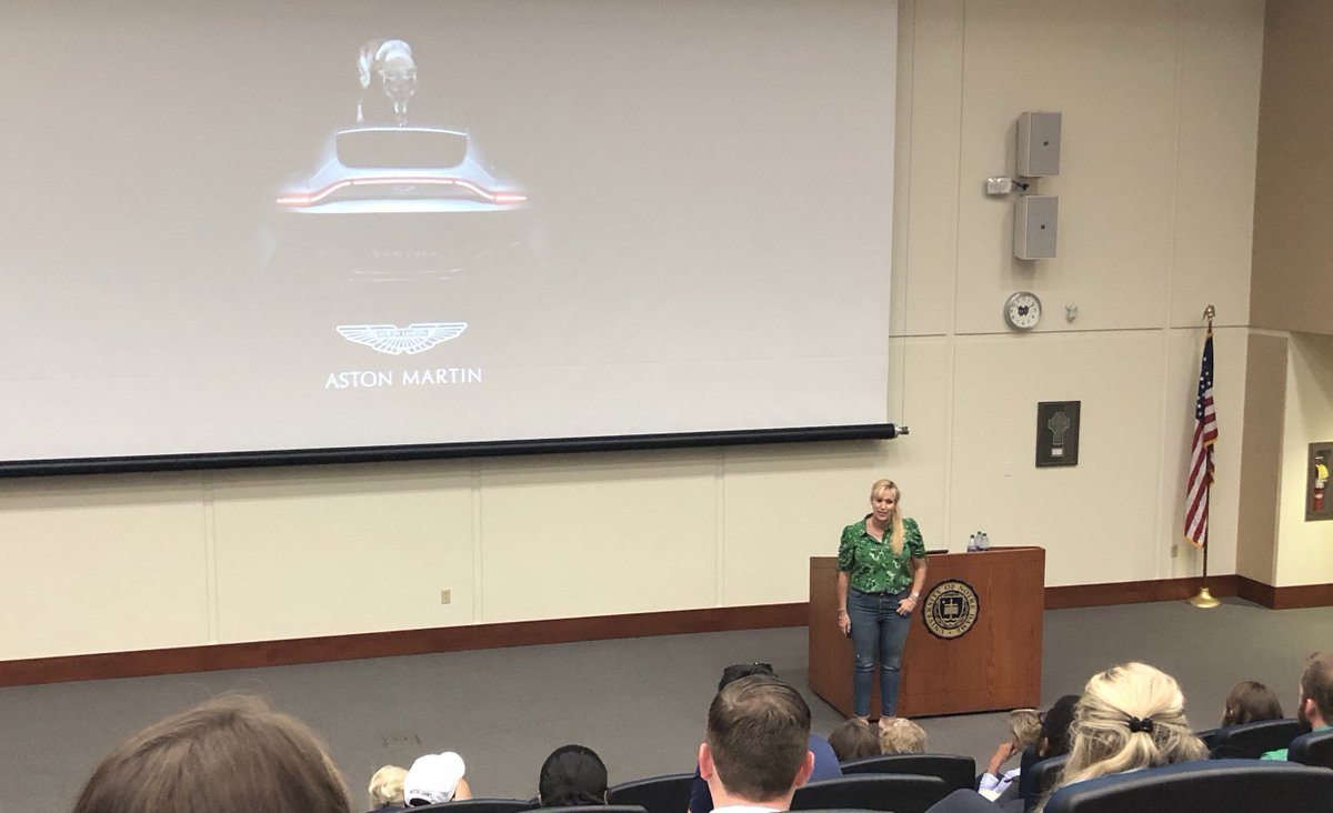 NDMonogram's tweet photo. Great having @lauraschwab1 (‘95 @NDWomensTennis) speak to @FightingIrish coaches &amp; staff about her incredible journey and how she became President of @astonmartin The Americas.
☘️🎾🏎️
#NDFamily https://t.co/Z7QfQP1XAH