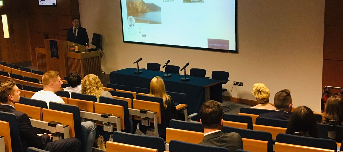 rosehayden121's tweet photo. Closing out the @LawSocEdu #PPC2 2019 #LawSocSDS seminar series @derekowens83 of @LawSocIreland gave the trainee solicitors some valuable social media tips to accompany their newly taken professional profile photo https://t.co/X7okNTMHnB