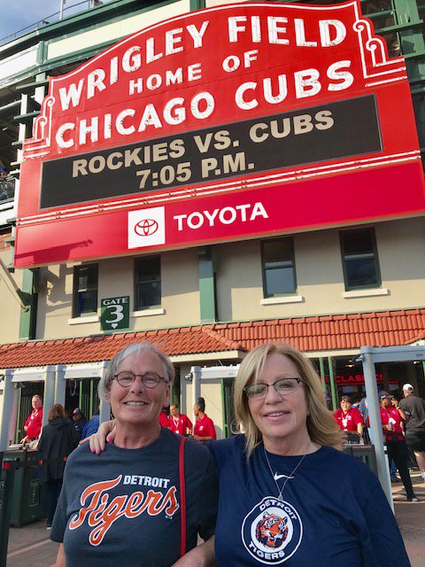 channelcats's tweet photo. ChannelCats home run derby prize winners Sherry Thalman (Landon Thalman 15U's grandmother) on right with her friend, Amy Hull enjoying their Cubs tickets! https://t.co/eedlvWSSSh
