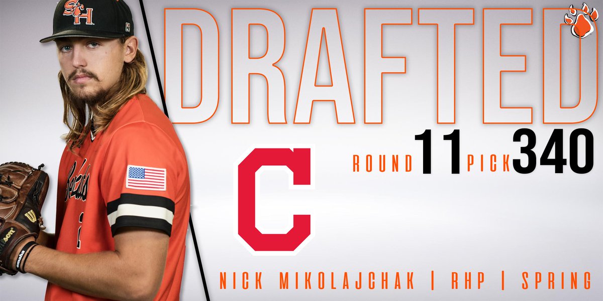 The third Bearkat of the 2019 MLB Draft has come off the board. 

Congrats to Nick Mikolajchak who was just selected by the Cleveland Indians! #EatEmUpKats