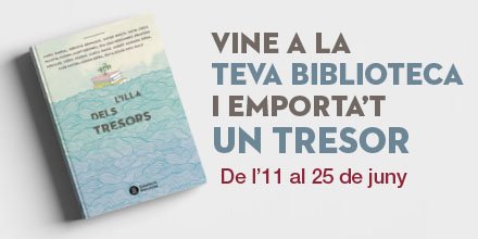 📢 Les biblioteques estem d'aniversari 🎂!!! Fem 💯 anys i us fem un regal: el recull de relats sobre biblioteques "L'illa dels tresors". A partir de demà podeu passar pel taulell de la #bsjv a recollir el vostre exemplar. #illadelstresors #centenariXBM