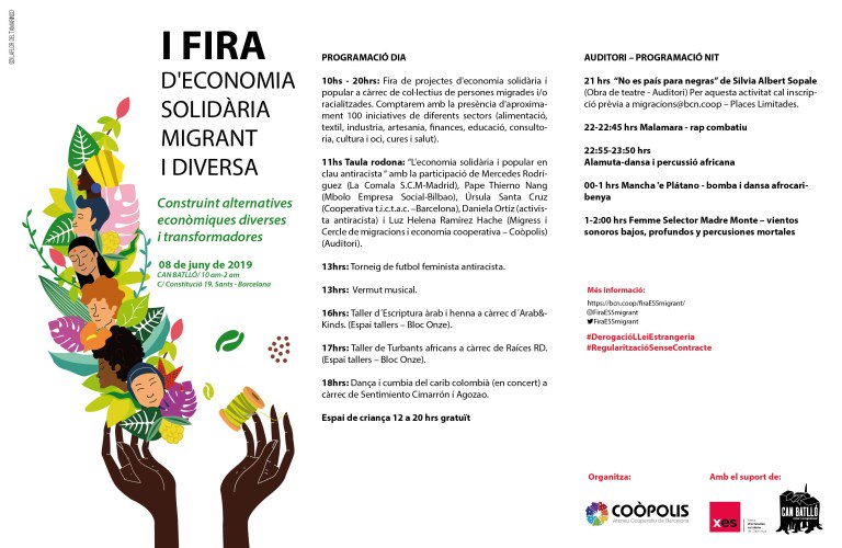ivan_sants's tweet photo. De la mà de les persones migrades, neix una economia popular i diversa. 
I la @FiraESSmigrant reunirà 100 d'aquestes iniciatives. Bona feina @MigrESSBcna @collectivat @diomcoop @IactaSociojurid @ciutatinvisible @coopolis_bcn! https://t.co/Oa84nq2YnM #EconomiaSolidàriaAntiracista https://t.co/pcpls4a3KM