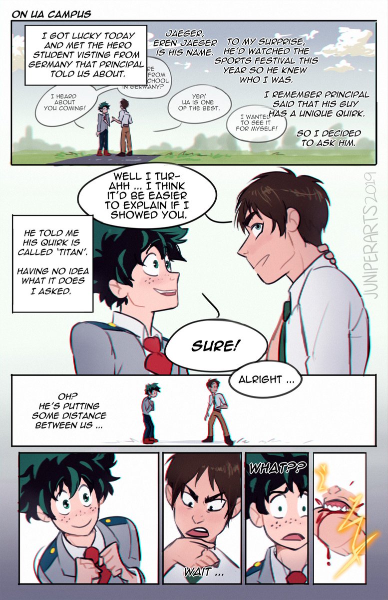 Here's a #bnha crossover that no one asked for but I am excited to share! ?
(Read from left ➡️ right)
#snk, #attackontitan, #mha, #bokunoheroacademia, 