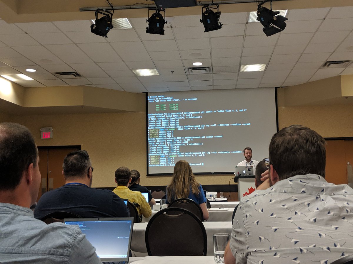 NoelKM's tweet photo. Giting out of trouble with @DJCrossman @PrairieDevCon 🍁👨🏻‍💻 #prairiedevcon #git https://t.co/xtRWBs1gP6