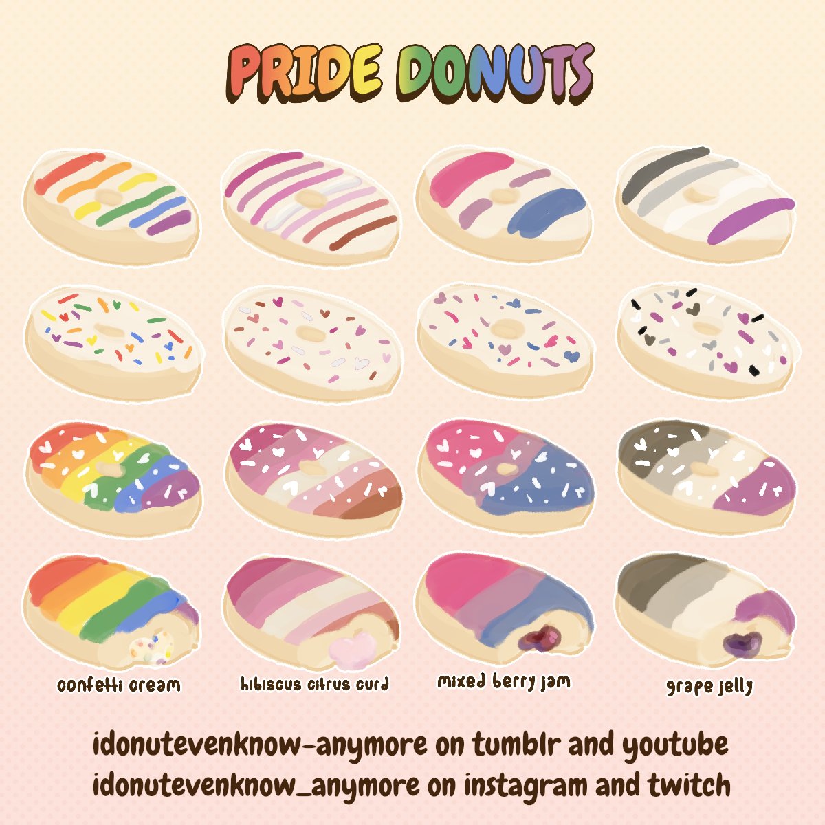 donutJAMart's tweet image. Alrighty here we go! I'm very sorry for not including a couple of them. I kinda just wanted to do something for #pridemonth then I rushed it and posted it before including a couple.

I apologize but I was just a bit excited and got carried away, but I updated it. Hope you enjoy!
