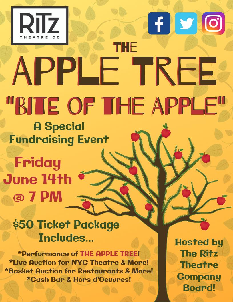 Ritztheatreco's tweet image. #TheAppleTree opens in just three days, but we're also holding a private performance of the show on June 14th as part of a special fundraising event we've titled #BiteOfTheApple, featuring food from @HaddonTwp restaurants and live auctions throughout the evening. Get tickets now!