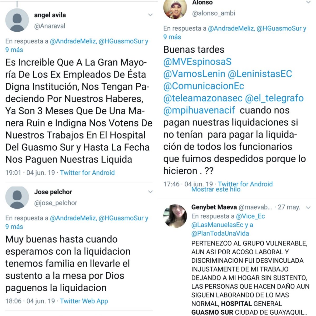 kevinhurlt's tweet photo. @kanniapaola @Lenin @MashiRafael Saludos, @MVEspinosaS

Si ya dejaron a miles de trabajadores de la salud en la calle, al menos cumplan con la liquidación para que puedan alimentar a sus familias mientras están desempleados.

@mpihuavenacif @Salud_CZ8 @MinTrabajoEc @saludEc https://t.co/olfzCCZxjy