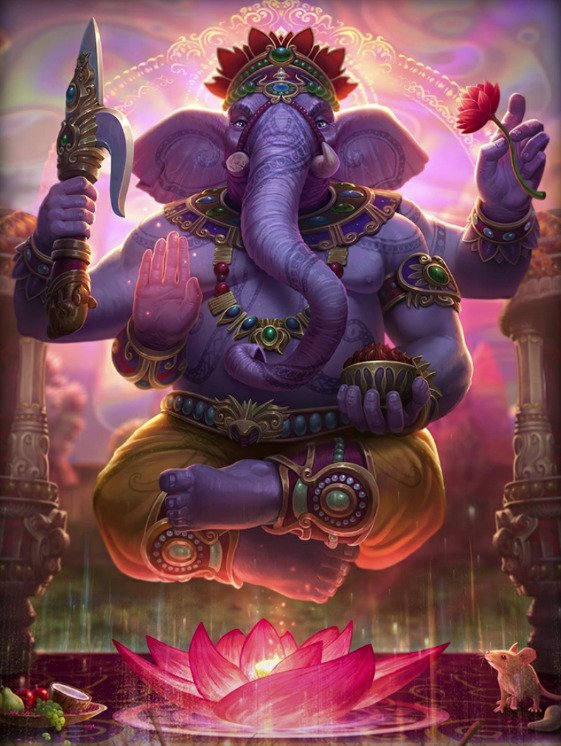 luisaddams's tweet photo. Algunas hermosas ilustraciones que me he encontrado de esa fascinante deidad llamada Ganesha. https://t.co/pWEeRGPR5v
