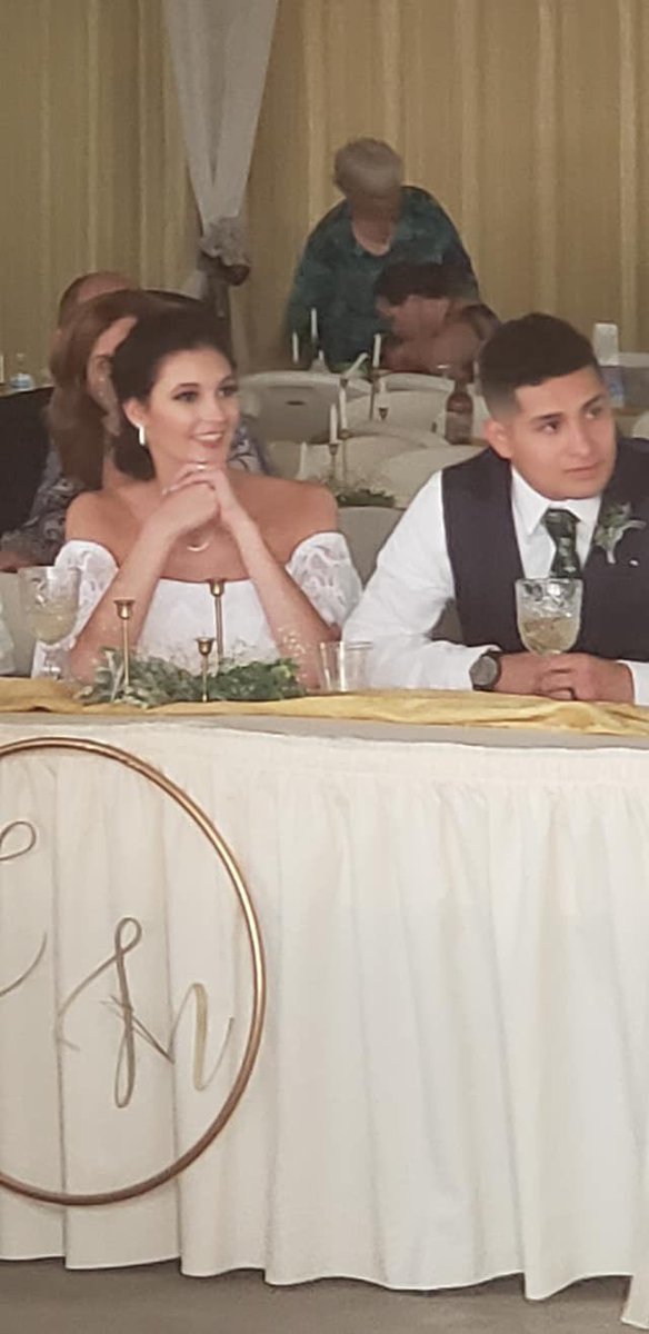 Mrs_MistyMartin's tweet photo. What an exciting weekend!  We gained an amazing son-in-law and our girl got a new last name. Watching them is a beautiful reminder of love and grace. #twofortinoco https://t.co/ARbGMNvQV3